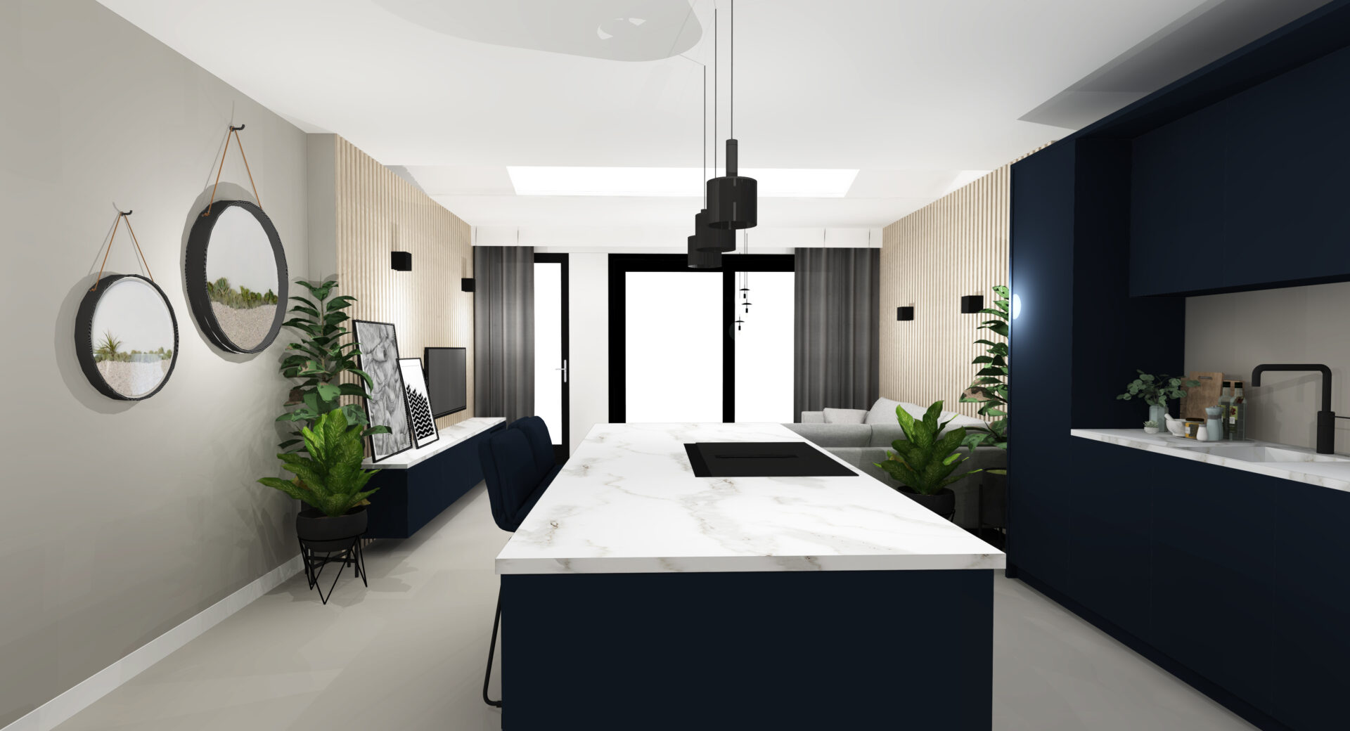 Luxe leef keuken met kookeiland interieuradvies
