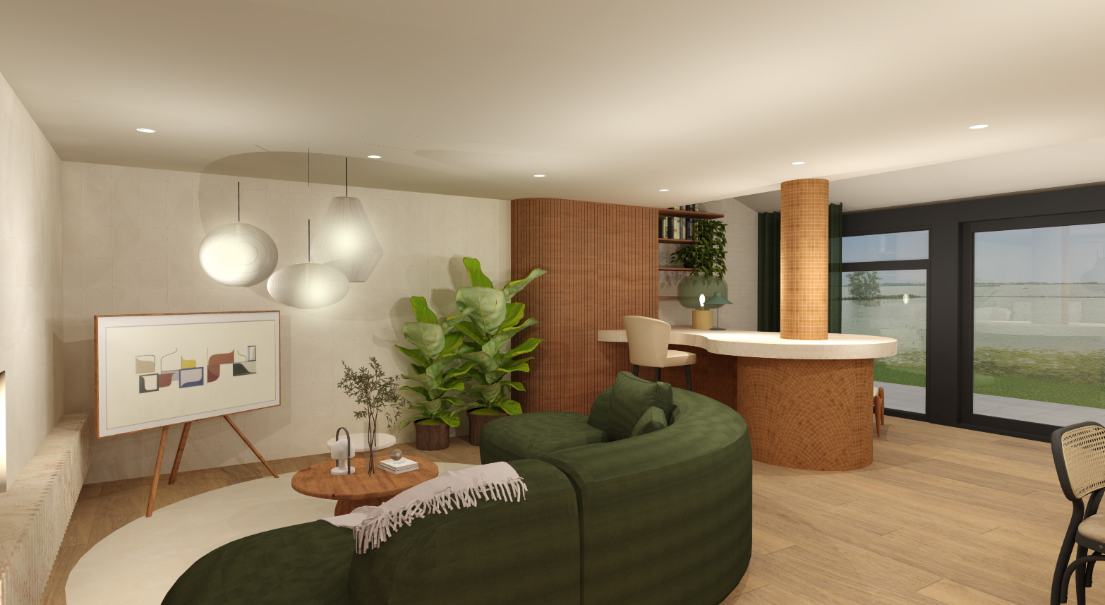 Interieur woonkamer